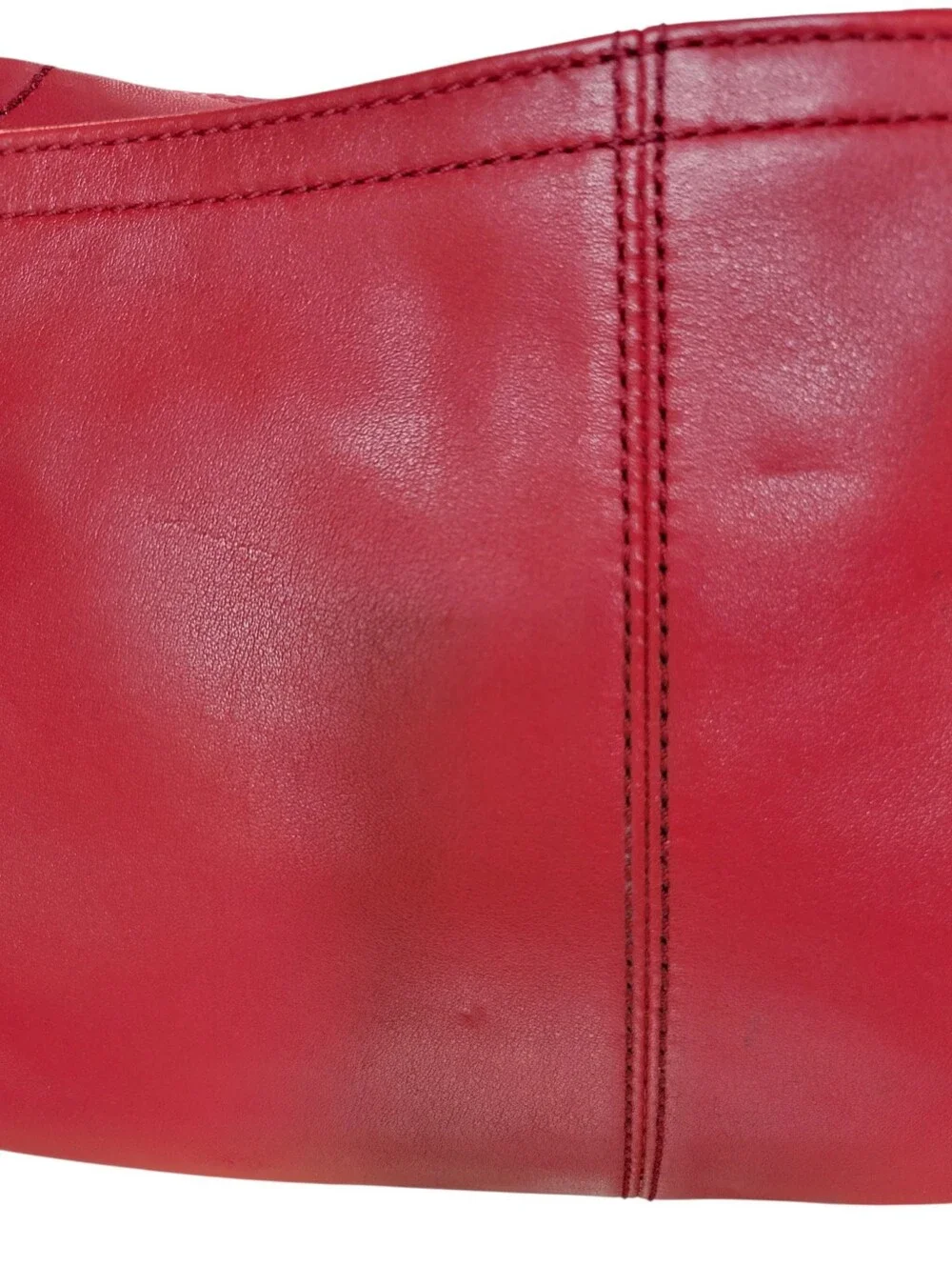 RARE Y2K Coach Cherry Red Pleated Soho Buckle Hobo Shoulder Bag Purse F15204